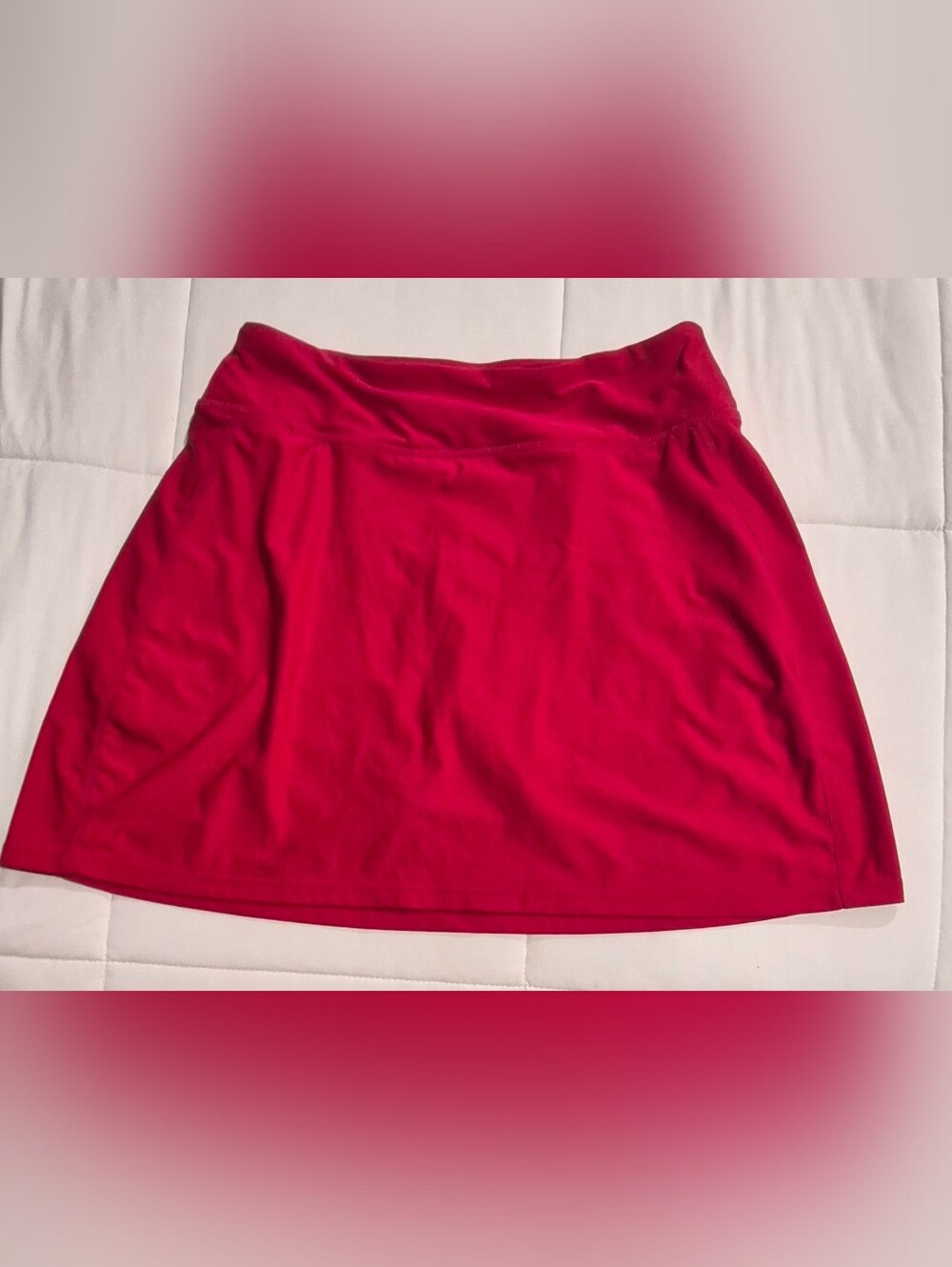 Classic A-Line Red Athletic Skort